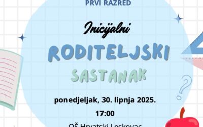 Inicijalni roditeljski sastanak za roditelje budućih prvašića