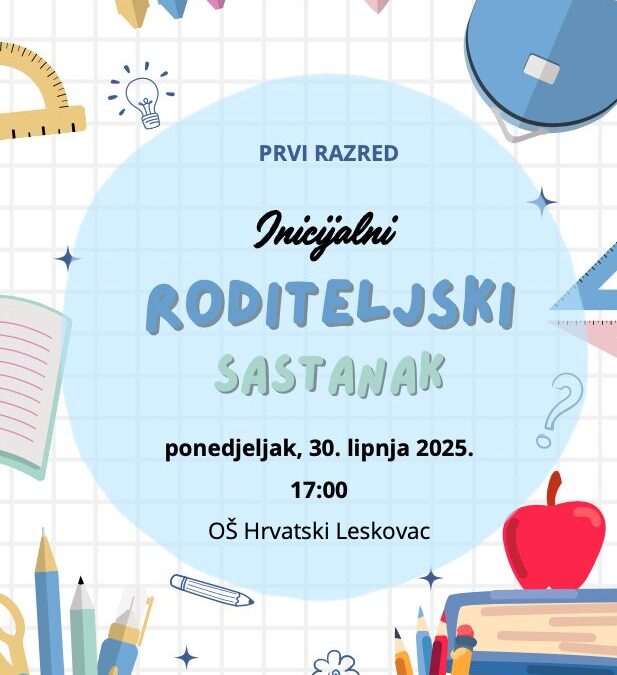 Inicijalni roditeljski sastanak za roditelje budućih prvašića