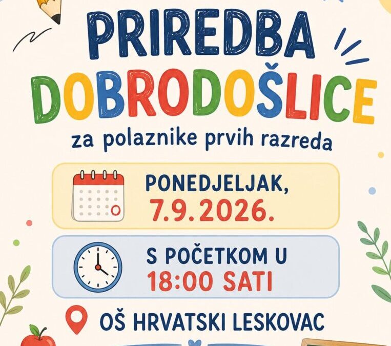 Priredba dobrodošlice za učenike prvih razreda